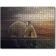 Cakapuzzle Dev Kutup Ayısı Üzerinde Çocuklar İllüstrasyon Mdf 1000 Parça Puzzle