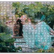 Cakapuzzle Dev Yapraklar Arasındaki Japon Kız Mdf 500 Parça Puzzle