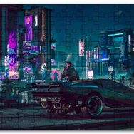 Cakapuzzle Difital Sanat Araba Möder Şehir Görseli Mdf 255 Parça Puzzle