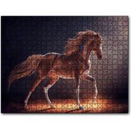 Cakapuzzle Dijital Sanat Kahverengi At Görseli 120 Parça Puzzle