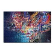Cakapuzzle Dijital Soyut Hayal Gördüren Resim 120 Parça Ahşap Puzzle