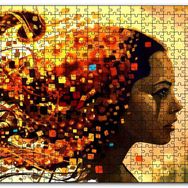 Cakapuzzle Dijitalfigüratif Resim Üzgün Kadın Görseli Mdf 120 Parça Puzzle