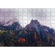 Cakapuzzle Dik Yamaçlı Dumanlı Dağ Mdf 120 Parça Puzzle