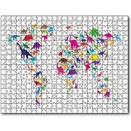 Cakapuzzle Dinozorlardan Oluşan Dünya Haritası Mdf 120 Parça Puzzle