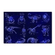 Cakapuzzle Dinozorlu Burç Sembolleri Neon 120 Parça Ahşap Puzzle