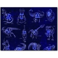 Cakapuzzle Dinozorlu Burç Sembolleri Neon Mdf 255 Parça Puzzle