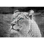 Cakapuzzle Dişi Aslan Monochrome 120 Parça Ahşap Puzzle