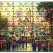 Cakapuzzle Disneyland ve Ziyaretçileri Mdf 1000 Parça Puzzle