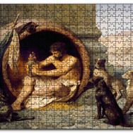 Cakapuzzle Diyojen Köpekleri ve Fıçısı Mdf 255 Parça Puzzle