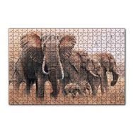 Cakapuzzle Doğada Fil Ayleleri Kuşlar Görseli 120 Parça Ahşap Puzzle