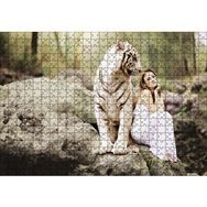 Cakapuzzle Doğada Kadın ve Kaplan 500 Parça Puzzle