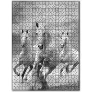 Cakapuzzle Doğada Koşan Üçlü Atlar Görseli Ahşap 500 Parça Puzzle