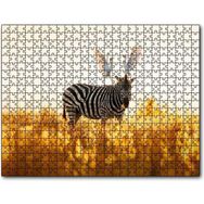 Cakapuzzle Doğada Zebra ve Kuşlar Görseli Mdf 1000 Parça Puzzle