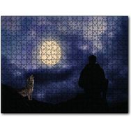 Cakapuzzle Dolun Ay Mehtap Adam Kurt Ahşap 1000 Parça Puzzle