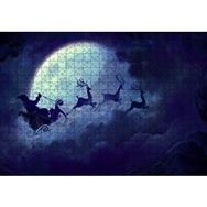 Cakapuzzle Dolunay Bulutlar Geyikler ve Noel Baba Mdf 500 Parça Puzzle