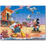 Cakapuzzle Donald Duck ve Mickey Mouse Yaz Tatili Plaj Mdf 1000 Parça Puzzle