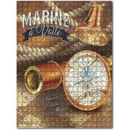 Cakapuzzle Donanma Yelkenli Pusula Çan Ip Görseli 500 Parça Puzzle