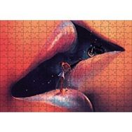 Cakapuzzle Dudakta Öpüşen Gençler Soyut Ahşap 255 Parça Puzzle