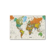 Cakapuzzle Dünya Haritası Sular Beyaz Renkte 120 Parça Ahşap Puzzle