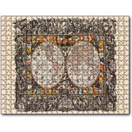 Cakapuzzle Dünya Haritası Ülke Bayrakları ve Tarihi Figür Mdf 255 Parça Puzzle