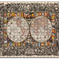 Cakapuzzle Dünya Haritası Ülke Bayrakları ve Tarihi Figür Mdf 500 Parça Puzzle
