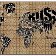 Cakapuzzle Dünya Haritası Ülke İsimleri Yazılı Mdf 120 Parça Puzzle