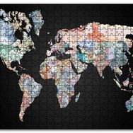 Cakapuzzle Dünya Hatitası ve Para Birimleri Görseli Mdf 255 Parça Puzzle