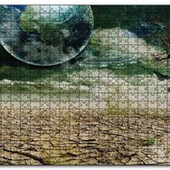 Cakapuzzle Dünya ve Kuraklık Ahşap 1000 Parça Puzzle