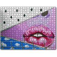 Cakapuzzle Duvar Boyama Kırmızı Dudaklar 500 Parça Puzzle