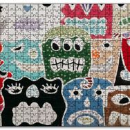 Cakapuzzle Duvarda Graffiti Yüzleri Mdf 120 Parça Puzzle