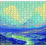 Cakapuzzle Ebruli Doğası Akarsu Ova Ahşap 1000 Parça Puzzle