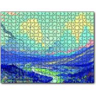 Cakapuzzle Ebruli Doğası Akarsu Ova Ahşap 500 Parça Puzzle