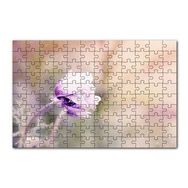 Cakapuzzle Eflatun Rengi Çiçek ve Su Damlaları 120 Parça Ahşap Puzzle