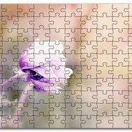 Cakapuzzle Eflatun Rengi Çiçek ve Su Damlaları Mdf 255 Parça Puzzle