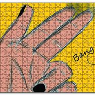 Cakapuzzle El İşareti Bang Mdf 120 Parça Puzzle