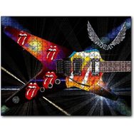 Cakapuzzle Elektrogitar Kırmızı Dudaklar ve Dil Mdf 1000 Parça Puzzle