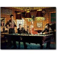 Cakapuzzle Elvis Clark Marilyn ve James Bilardo Masasında Mdf 500 Parça Puzzle