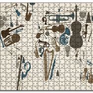 Cakapuzzle Enstrümanlardan Oluşan Dünya Haritası Mdf 1000 Parça Puzzle