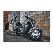 Cakapuzzle Eski Binalar ve Harley Davidson 120 Parça Ahşap Puzzle