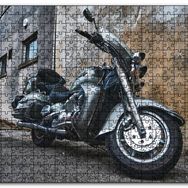 Cakapuzzle Eski Binalar ve Harley Davidson Mdf 120 Parça Puzzle