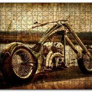 Cakapuzzle Eski Görünüm Chopper Motorsiklet Mdf 120 Parça Puzzle