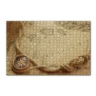 Cakapuzzle Eski Harita Keten Halat ve Pusula 120 Parça Ahşap Puzzle