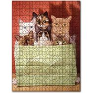 Cakapuzzle Eski Kağıt Çantada Kediler ve Fareler Görseli 120 Parça Puzzle