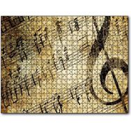 Cakapuzzle Eski Kağıt Dev Sol Anahtarı ve Notalar Mdf 1000 Parça Puzzle