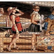 Cakapuzzle Eski Uçak Pilotlar ve Kadın Yolcular Mdf 500 Parça Puzzle