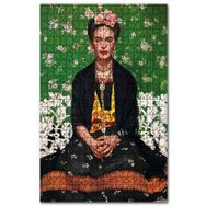 Cakapuzzle Eskitilmiş Frida Kahlo Baskılı Görsel Ahşap 500 Parça Puzzle