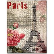 Cakapuzzle Eyfel Gül Paris Mektup Görseli Ahşap 1000 Parça Puzzle