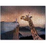 Cakapuzzle Fantastik Dev Zürafa ve Küçük Çocuk 255 Parça Puzzle