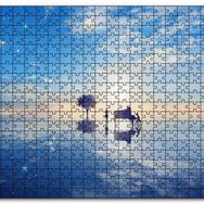 Cakapuzzle Fantastik Ortam Piyanist ve Kemancı Kız Mdf 500 Parça Puzzle