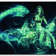 Cakapuzzle Fantastik Svaşçı Kadın Ejderha Mdf 255 Parça Puzzle